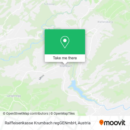 Raiffeisenkasse Krumbach regGENmbH map