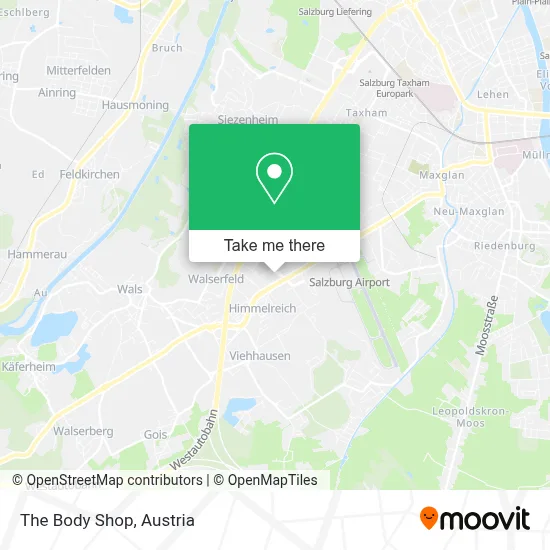 The Body Shop map
