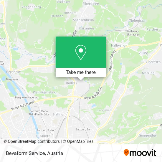 Bevaform Service map