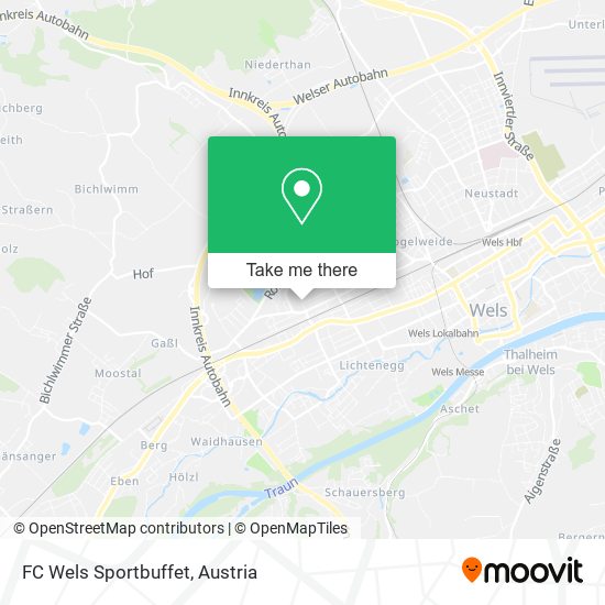 FC Wels Sportbuffet map