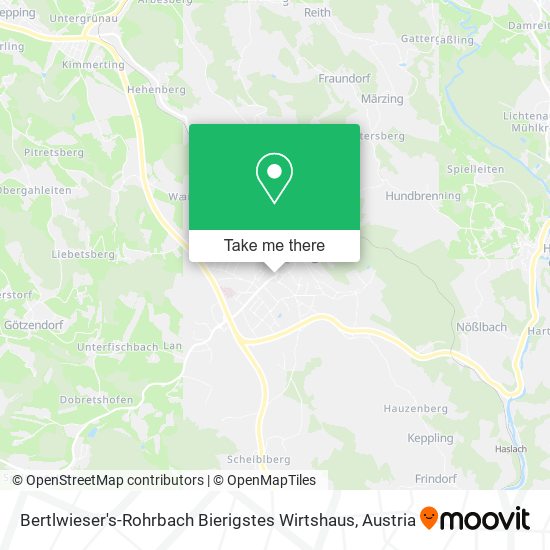 Bertlwieser's-Rohrbach Bierigstes Wirtshaus map
