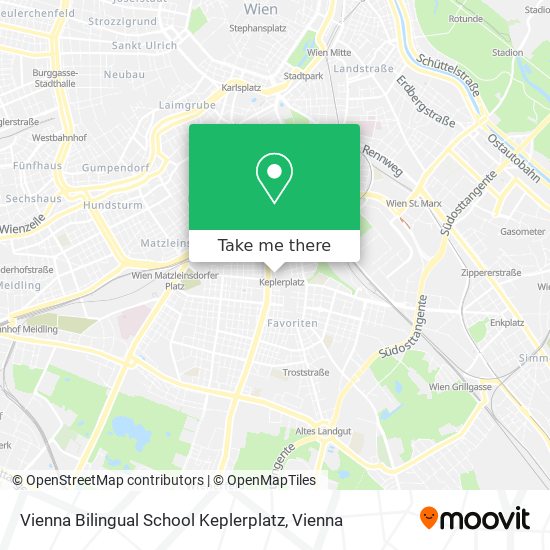 Vienna Bilingual School Keplerplatz map