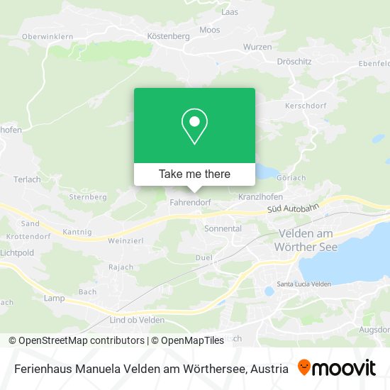 Ferienhaus Manuela Velden am Wörthersee map