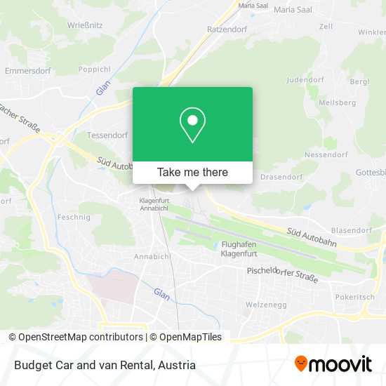 Budget Car and van Rental map