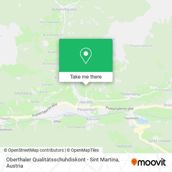 Oberthaler Qualitätsschuhdiskont - Sint Martina map
