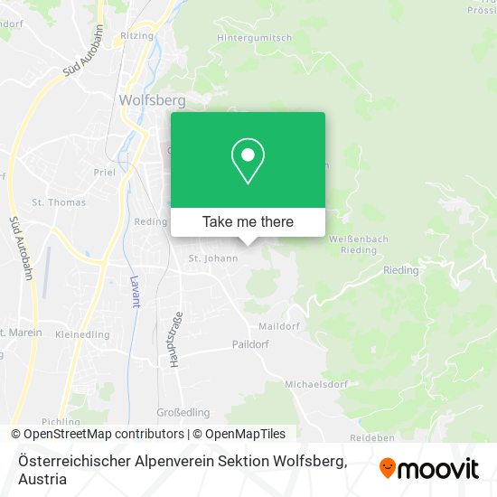 Österreichischer Alpenverein Sektion Wolfsberg map