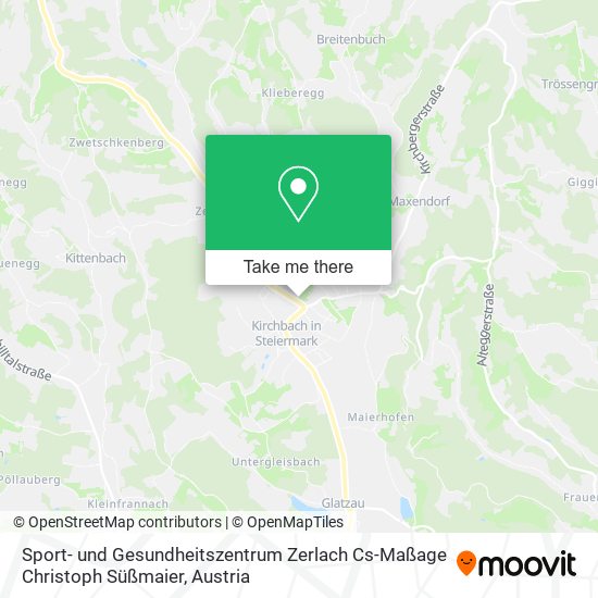 Sport- und Gesundheitszentrum Zerlach Cs-Maßage Christoph Süßmaier map