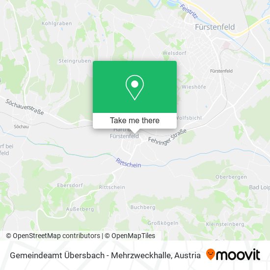 Gemeindeamt Übersbach - Mehrzweckhalle map