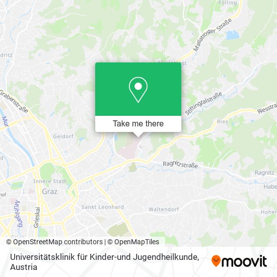 Universitätsklinik für Kinder-und Jugendheilkunde map