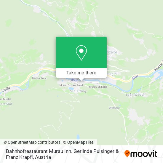 Bahnhofrestaurant Murau Inh. Gerlinde Pulsinger & Franz Krapfl map