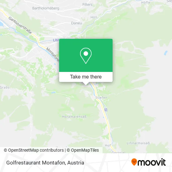 Golfrestaurant Montafon map