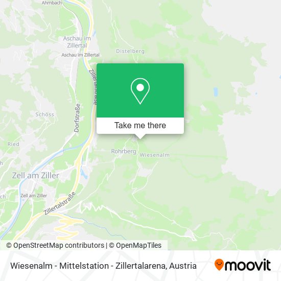 Wiesenalm - Mittelstation - Zillertalarena map