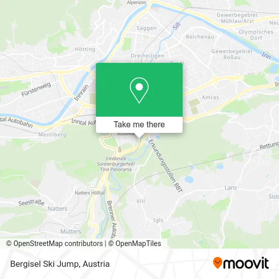 Bergisel Ski Jump map