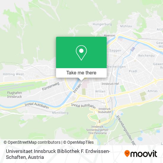 Universitaet Innsbruck Bibliothek F. Erdwissen- Schaften map