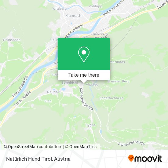 Natürlich Hund Tirol map