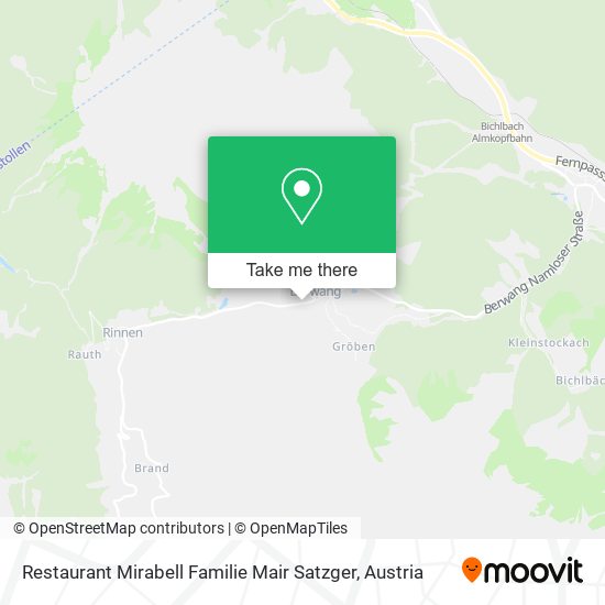 Restaurant Mirabell Familie Mair Satzger map