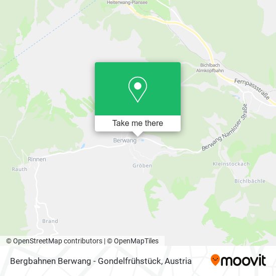 Bergbahnen Berwang - Gondelfrühstück map