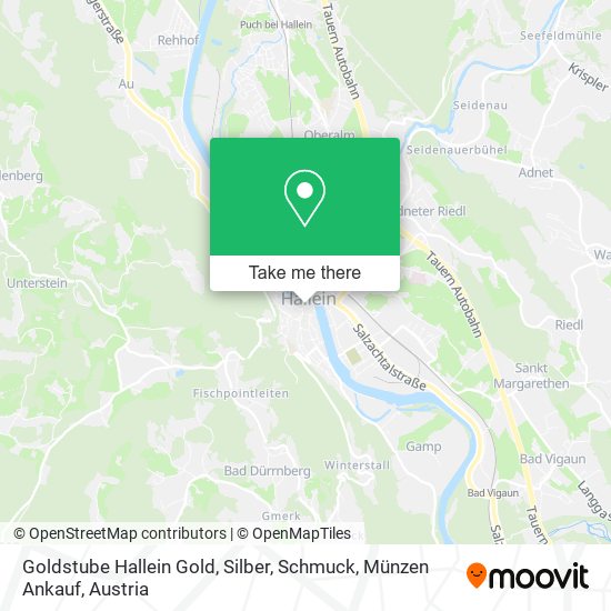 Goldstube Hallein Gold, Silber, Schmuck, Münzen Ankauf map