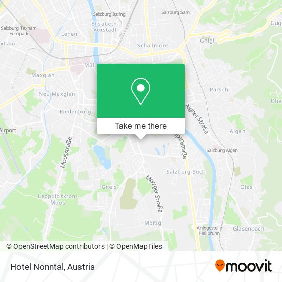 Hotel Nonntal map