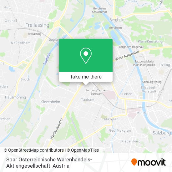 Spar Österreichische Warenhandels-Aktiengesellschaft map