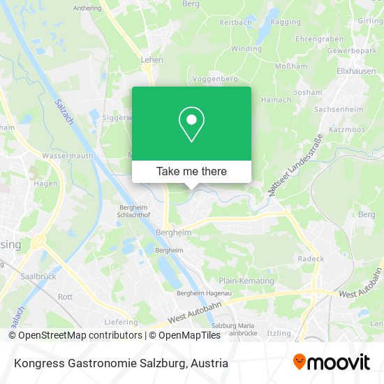Kongress Gastronomie Salzburg map