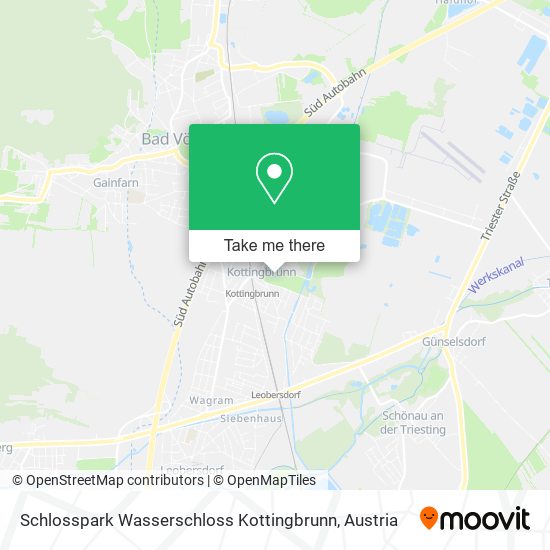 Schlosspark Wasserschloss Kottingbrunn map