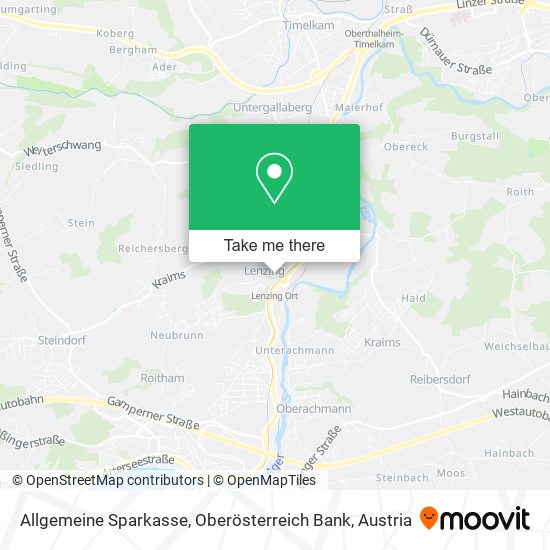Allgemeine Sparkasse, Oberösterreich Bank map