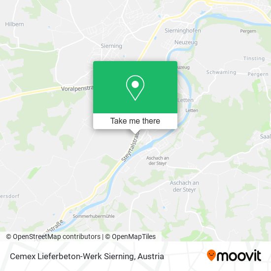 Cemex Lieferbeton-Werk Sierning map