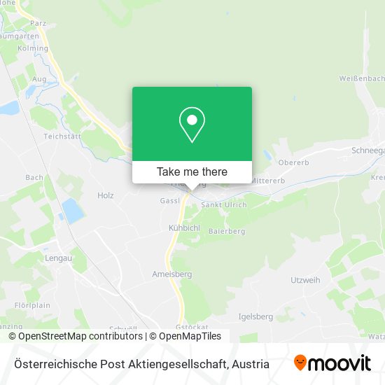 Österreichische Post Aktiengesellschaft map