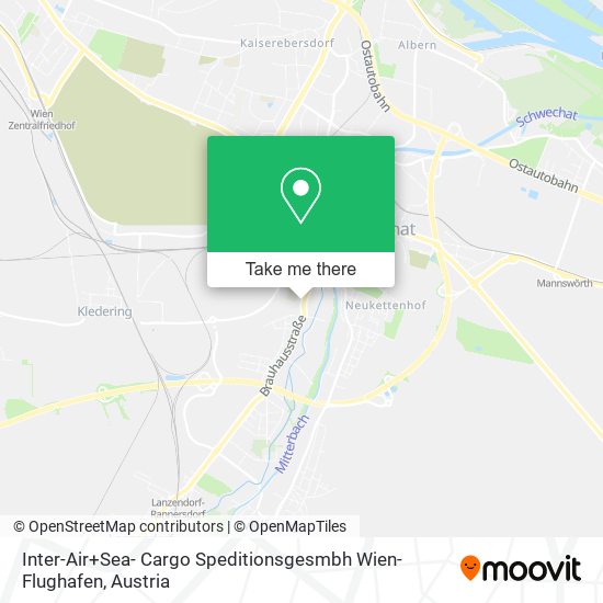 Inter-Air+Sea- Cargo Speditionsgesmbh Wien- Flughafen map