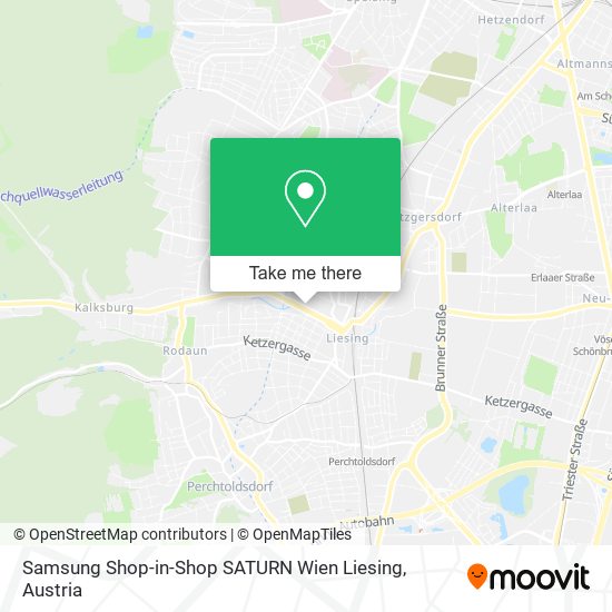 Samsung Shop-in-Shop SATURN Wien Liesing map