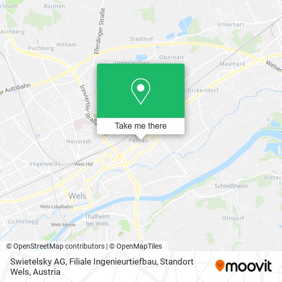 Swietelsky AG, Filiale Ingenieurtiefbau, Standort Wels map