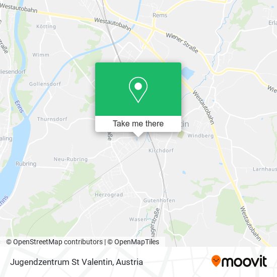 Jugendzentrum St Valentin map