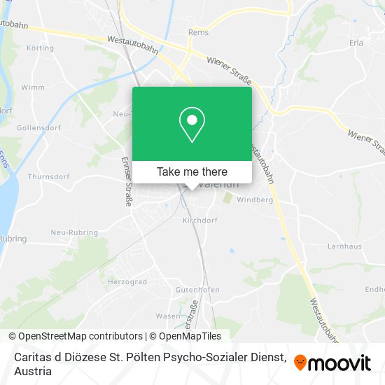 Caritas d Diözese St. Pölten Psycho-Sozialer Dienst map