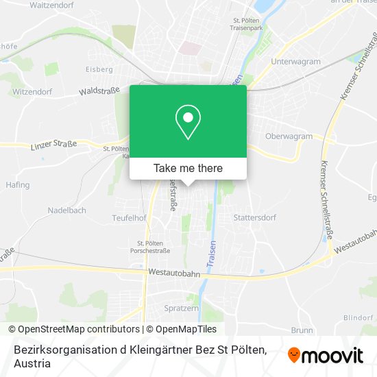 Bezirksorganisation d Kleingärtner Bez St Pölten map