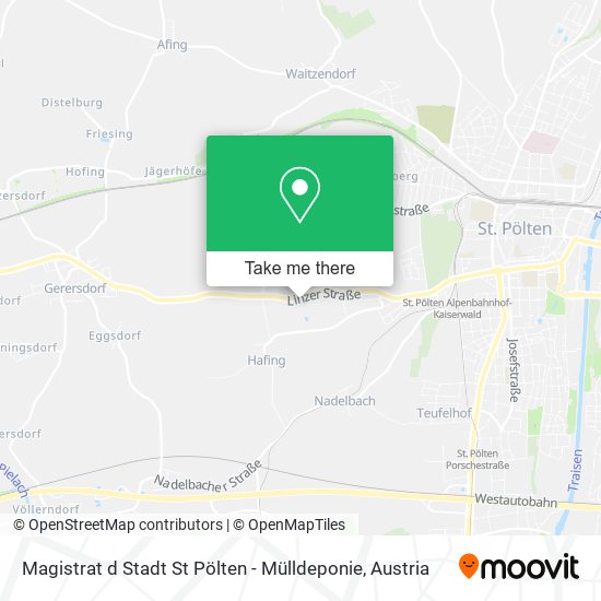 Magistrat d Stadt St Pölten - Mülldeponie map