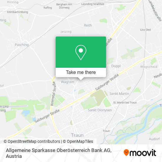 Allgemeine Sparkasse Oberösterreich Bank AG map