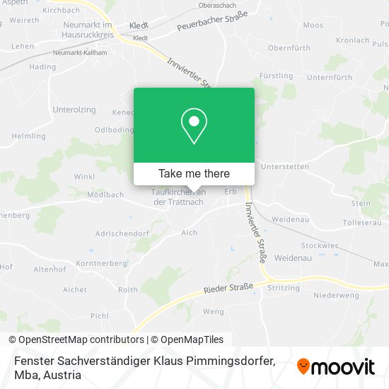 Fenster Sachverständiger Klaus Pimmingsdorfer, Mba map