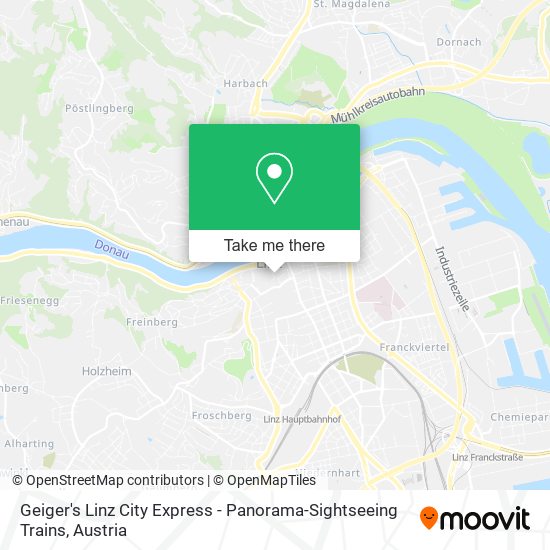 Geiger's Linz City Express - Panorama-Sightseeing Trains map