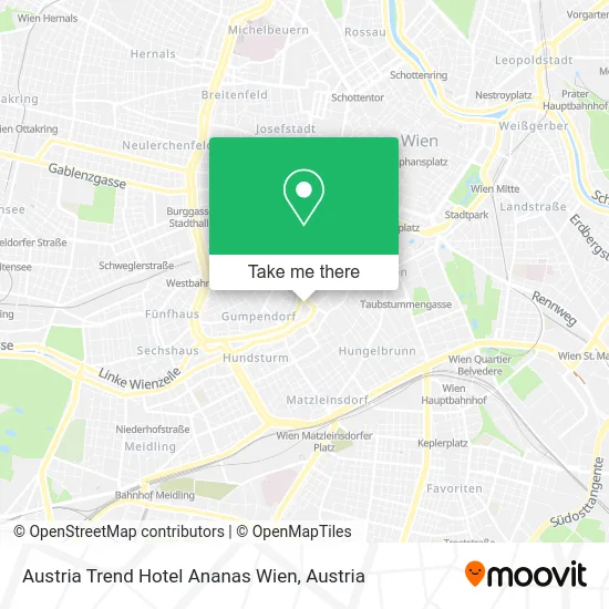 Austria Trend Hotel Ananas Wien map