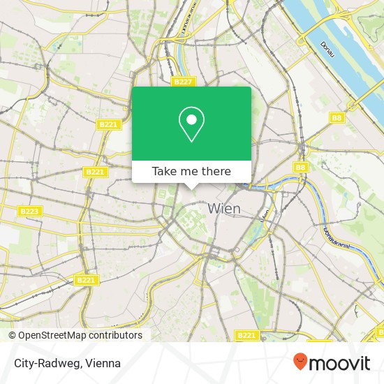 City-Radweg map