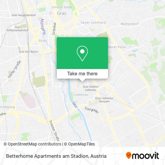 Betterhome Apartments am Stadion map