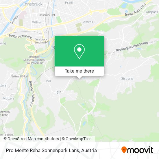 Pro Mente Reha Sonnenpark Lans map