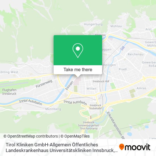 Tirol Kliniken GmbH-Allgemein Öffentliches Landeskrankenhaus Universitätskliniken Innsbruck map
