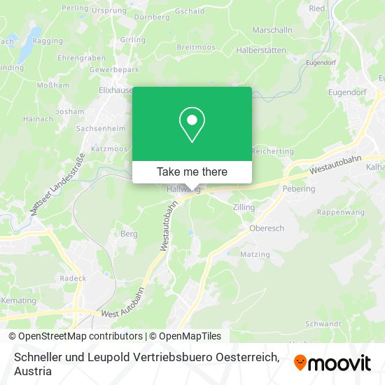 Schneller und Leupold Vertriebsbuero Oesterreich map
