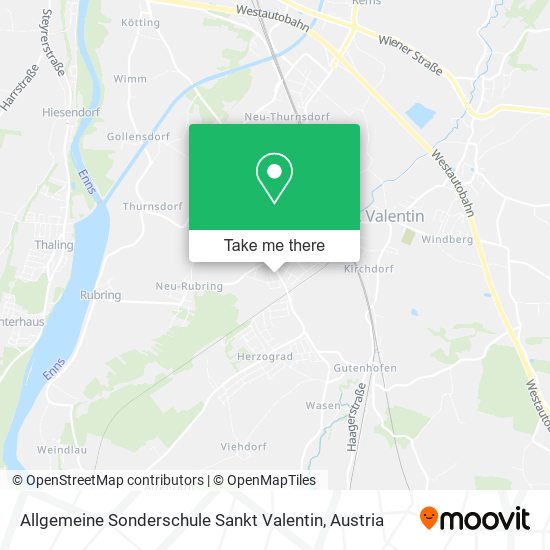 Allgemeine Sonderschule Sankt Valentin map