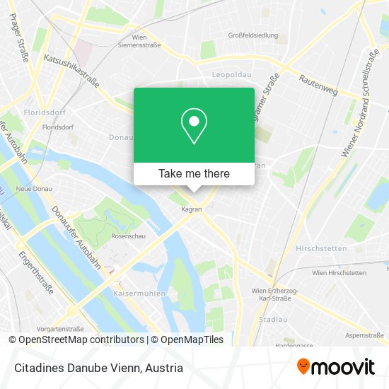 Citadines Danube Vienn map