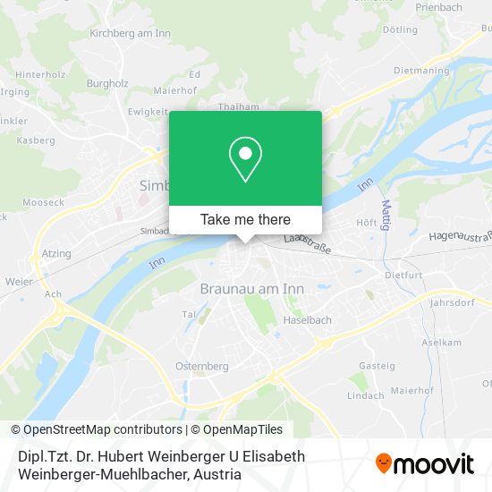 Dipl.Tzt. Dr. Hubert Weinberger U Elisabeth Weinberger-Muehlbacher map
