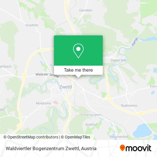 Waldviertler Bogenzentrum Zwettl map