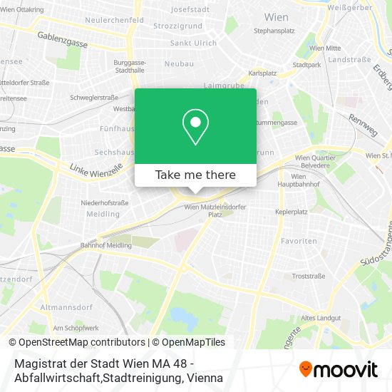 Magistrat der Stadt Wien MA 48 - Abfallwirtschaft,Stadtreinigung map